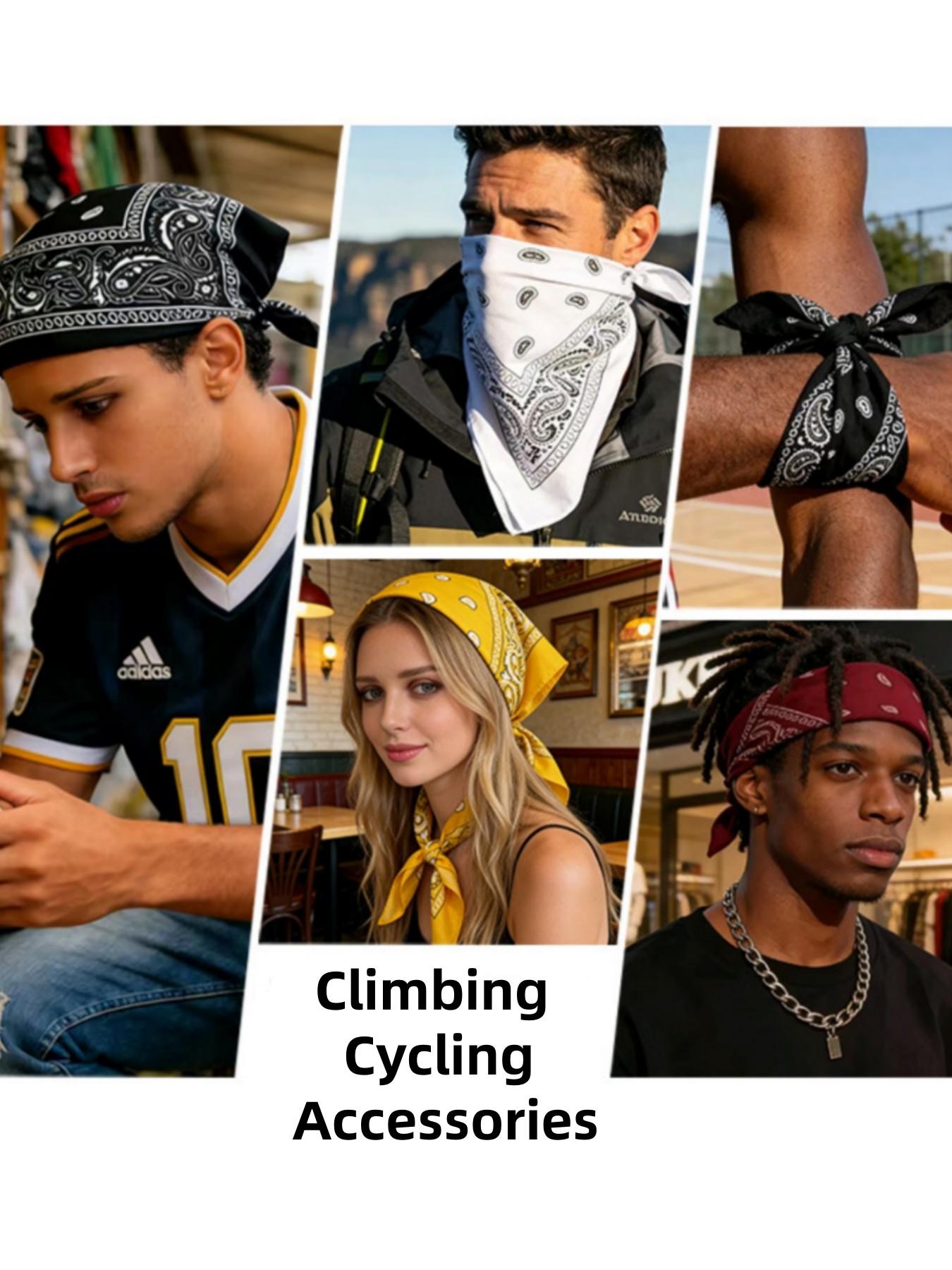 3-Piece Multifunctional Paisley Nut Flower Towel Set, Hip Hop Street Dance Outdoor Cycling Towels, Unisex