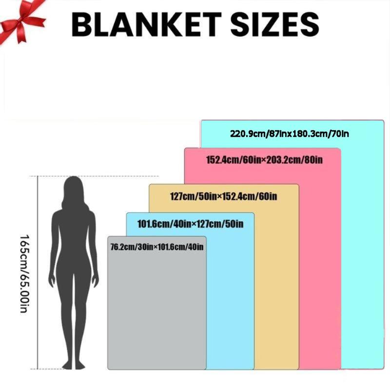 Cute Bitter Horse Theme Flannel Blanket, Large Size, Soft Lightweight Warm, Perfect for Bed Sofa Office Camping Travel Gift