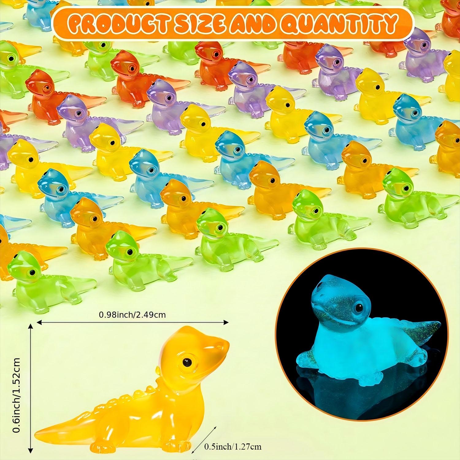 50/100pcs Glow-In-The-Dark Mini Resin Lizard Figurines, Cute Animal Design Semi-Transparent Lizard Statues, Animal Resin Models for DIY Crafts, Landscaping, Potted Plants, Decorative Figurines