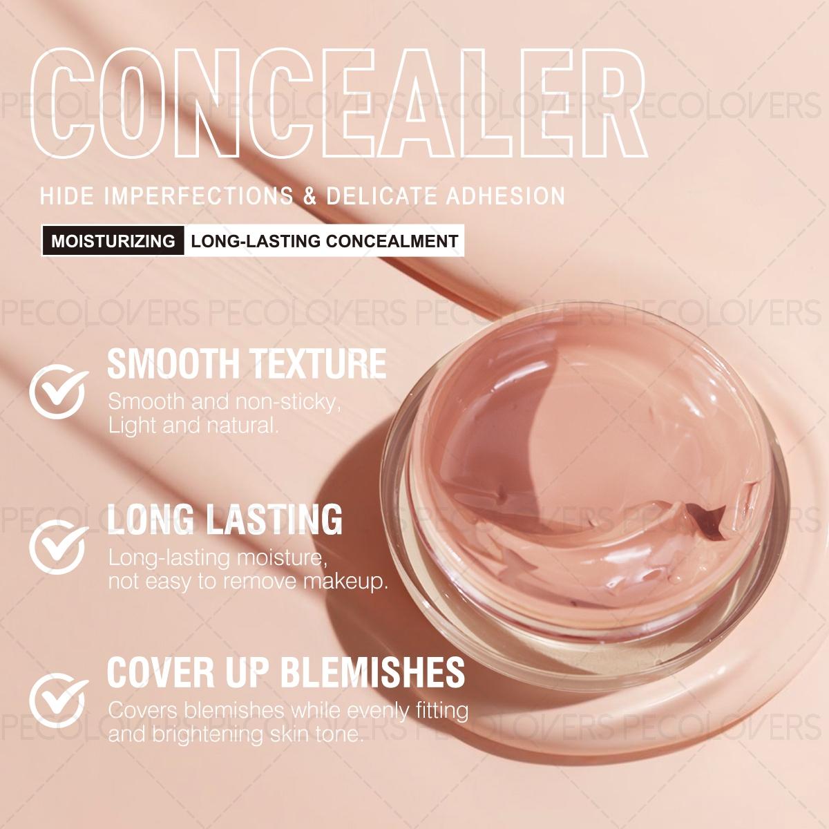 1pc Full-Coverage Concealer, Multiple Colors, Suitable For Sensitive Skin And All Skin Types, Cover Dark Circles, Spots, Marks, And Tear Troughs, With Long-Lasting Soft Matte Makeup Finish, Beginer-Friednly, Concealer For Scars