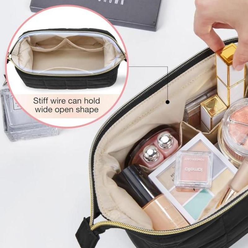 Portable Makeup Bag, Lightweight Polyester Cosmetic Organizer, Ideal for Home, Outings, Parties, Perfect Gift for Halloween, Christmas, Birthday