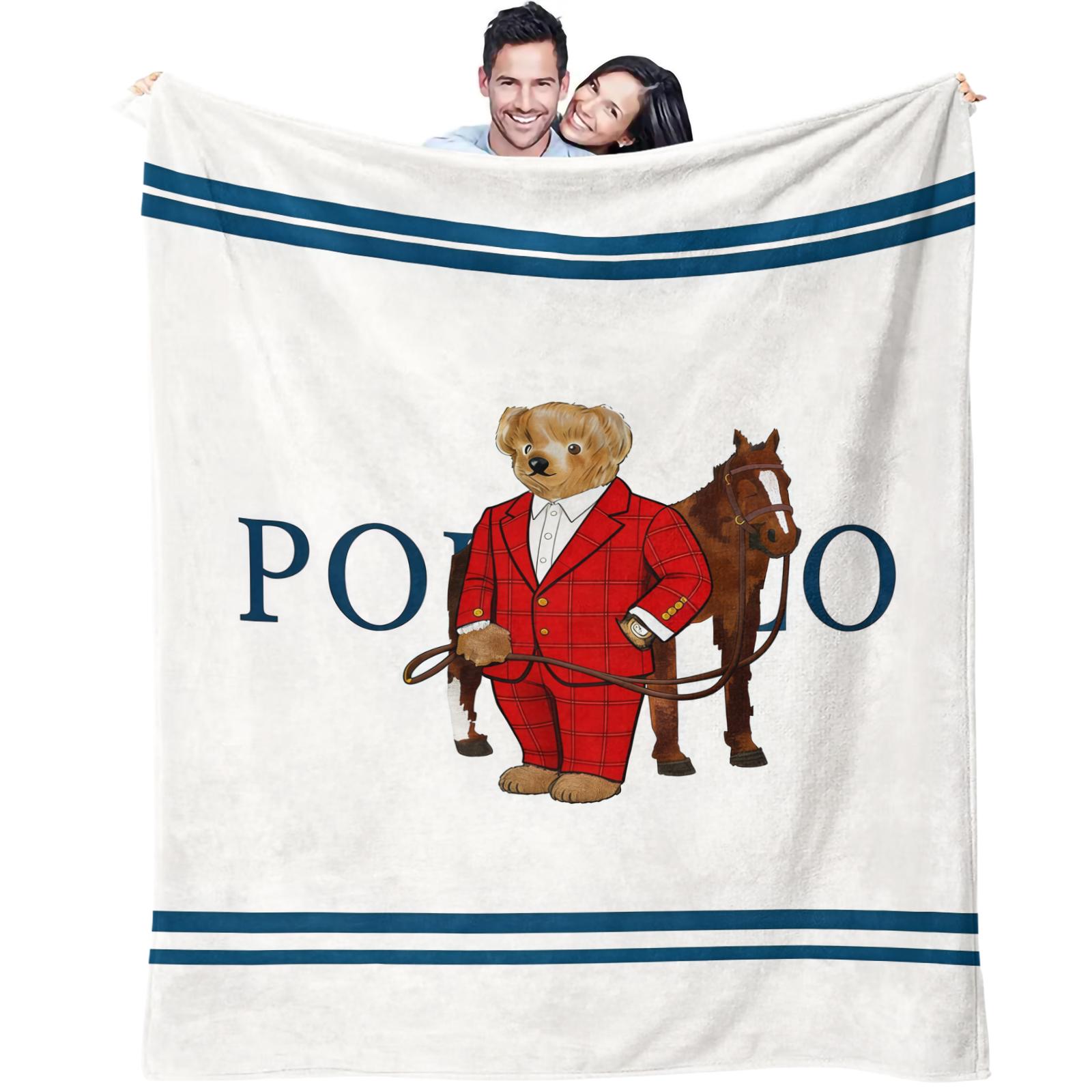 Bear Pattern Blanket, Daily Holiday Birthday Gift For Kids And Adults, Soft, Warm And Lightweight Plush Blanket, Suitable For Bed, Sofa, Car, Room Decoration, Soft Flannel Blanket