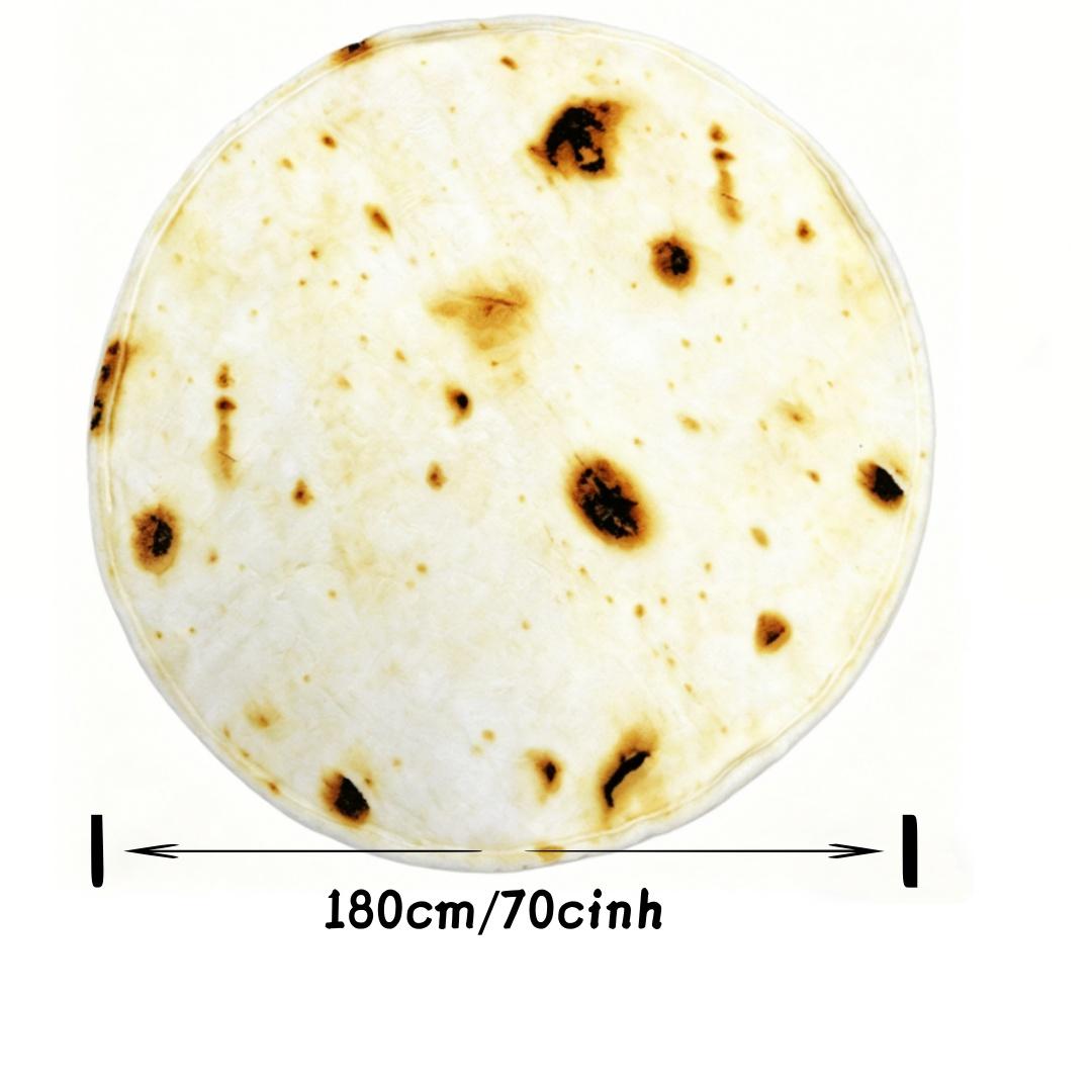 Creative Flannel Blanket, Novelty Food-Themed Throw, Soft Burrito Blanket, Gift Blanket, Home Sleep Blanket, Unique Family Blanket