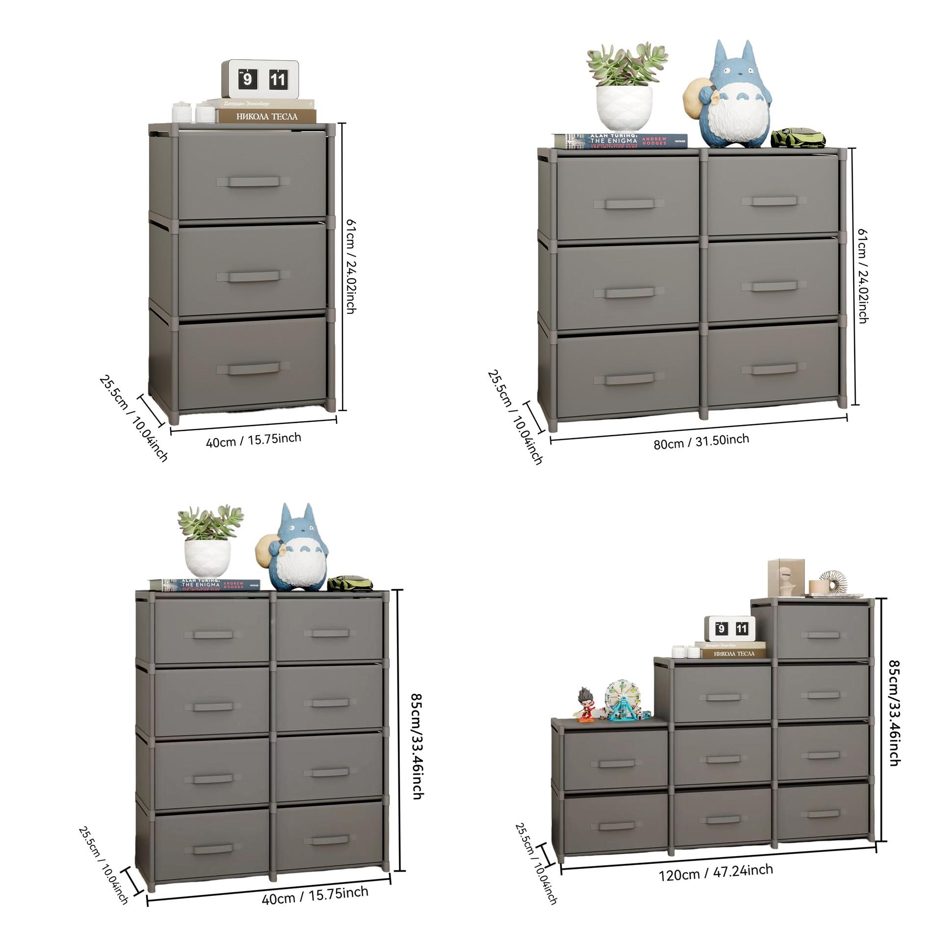 Fabric Office Storage Cabinet, Multi-Drawer Organizer, Durable Structure, Versatile Storage for Home & Office, Living Room, Bedroom, Kitchen
