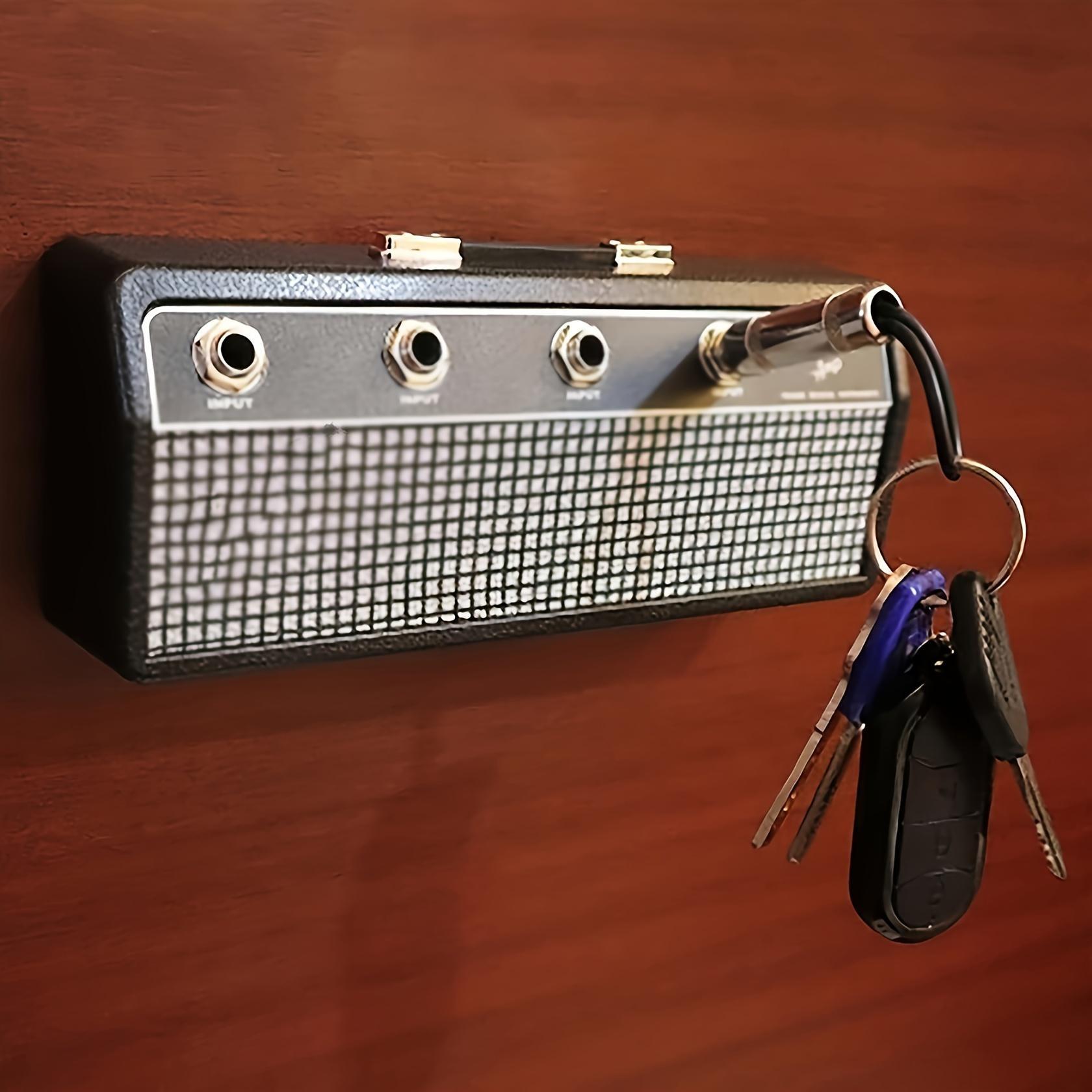 Jcm800 Amplifier Shaped Key Storage Box, Marshall Fender Style Iconic Logos Keychain Organizer, Punch-Free Self Adhesive Wall Mount Key Holder Decor