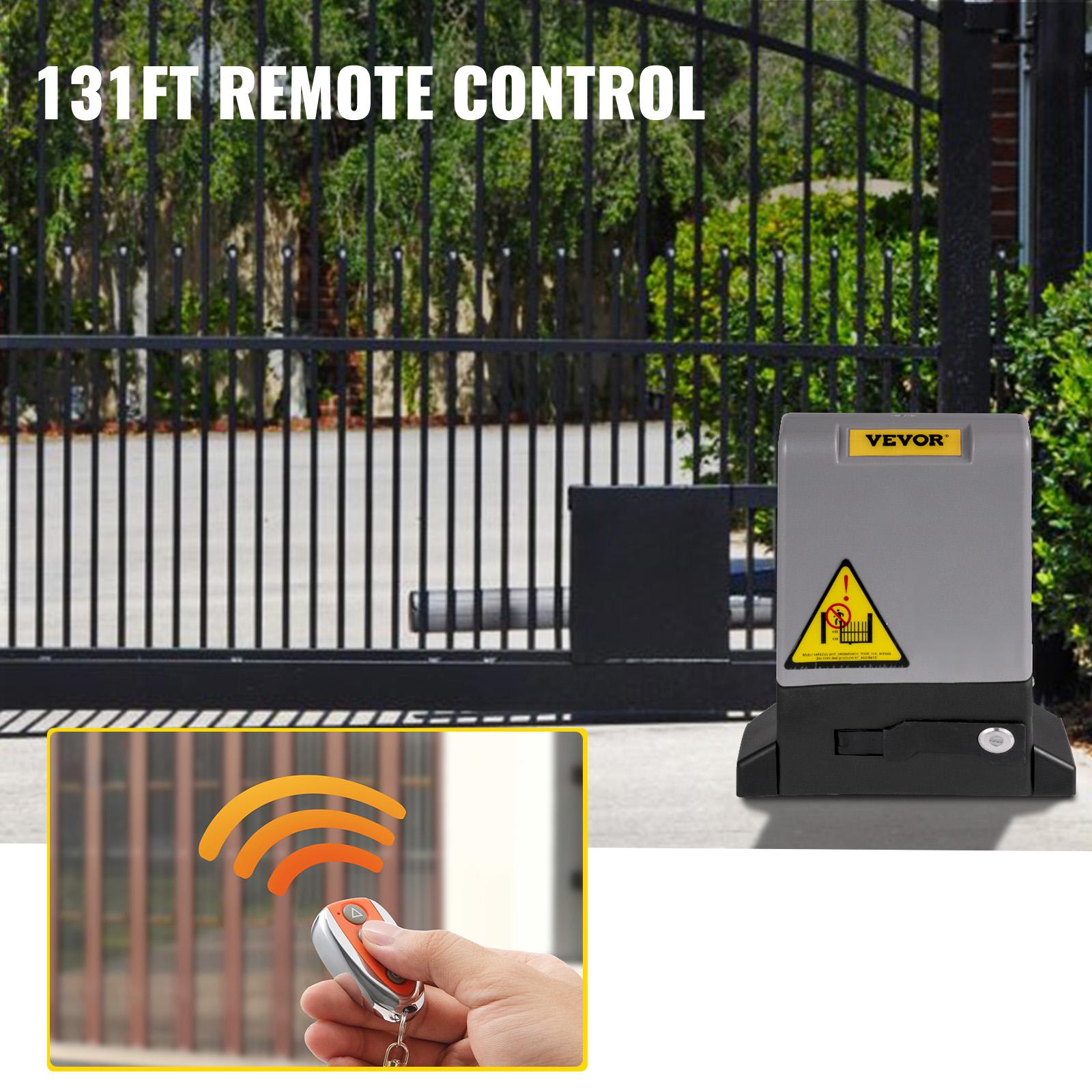 【Summerfinds】VEVOR Sliding Gate Opener Remote, 131 ft Range, 4-Button Automatic Gate Opener Remote, Remotes for Garage Door Openers, Multi-Code Electric Rolling Driveway-Gate Closer Smart Key Security Kit