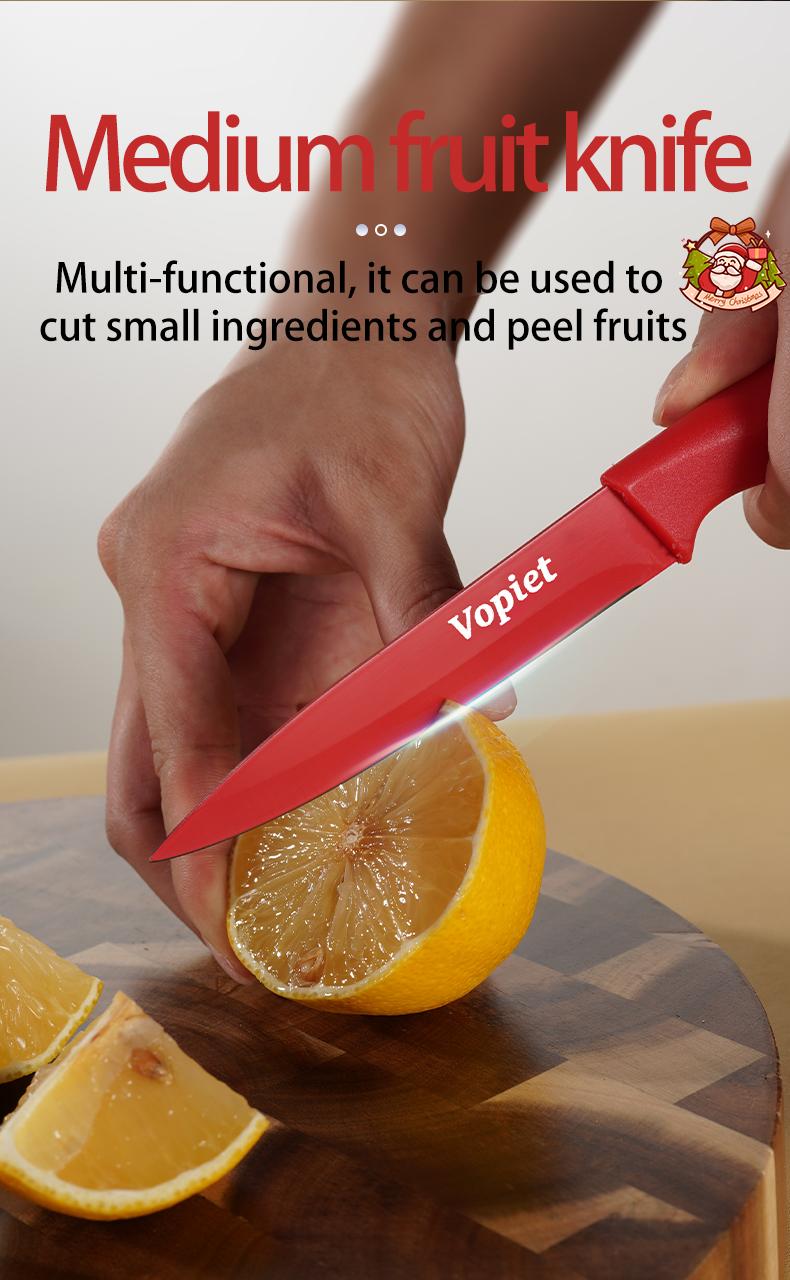 5 Pieces, Kitchen Knife Set, Meat Cleaver, Chef's Knife, Bread Knife, Fruit Knife, ANew Year's Gift Cooking Utensils Cutting Modern Block Home