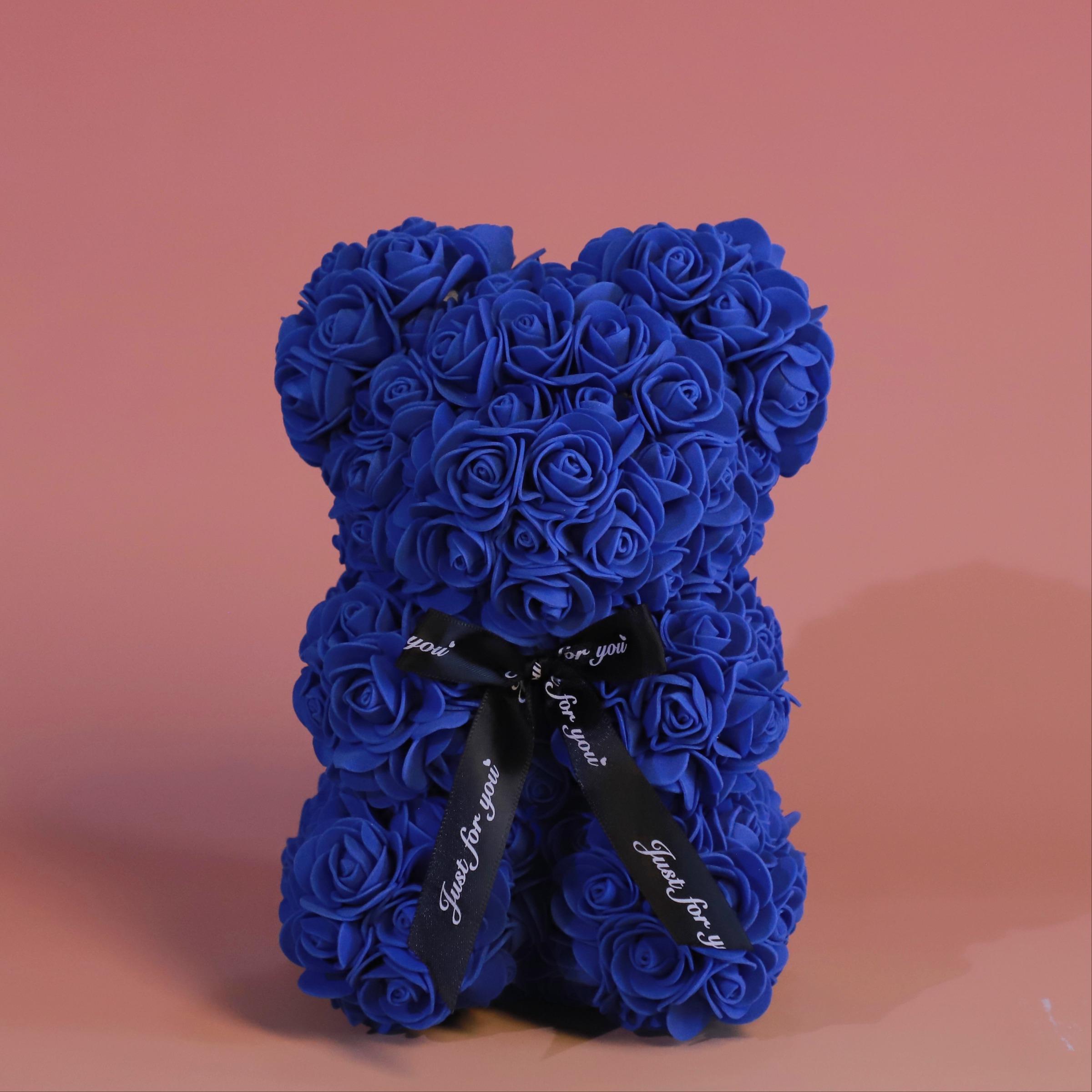 Rose Bear Made of Artificial Foam Roses, Perfect Gift for Valentine's Day, Mother's Day, Anniversary, Wedding, Birthday, Christmas