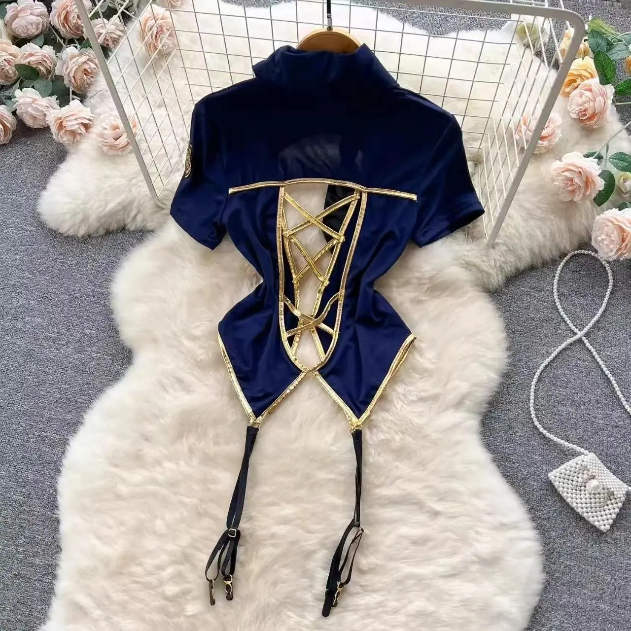 Y2K Printed Romper Playsuit Sexy Long Sleeve Bodysuit Women Gothic Graphic Jumpsuit Grunge Aesthetic Streetwear fashion