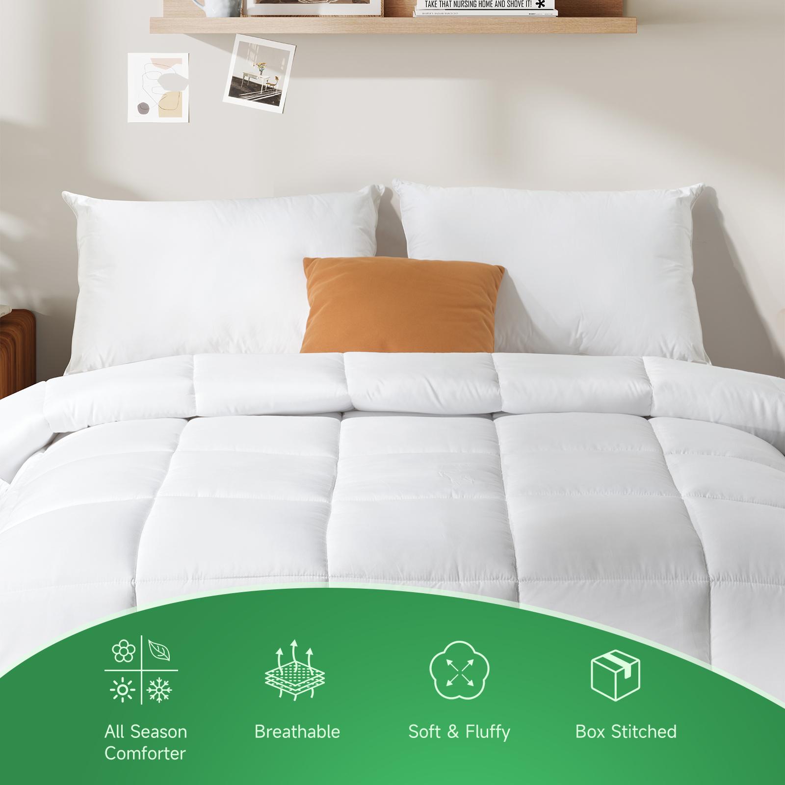 VIZIM All Season Comforter, OEKO-TEX Certified Down Alternative Bedding with 300GSM Soft Filling, Durable Shell, Twin Full Queen King Sizes, Machine Washable & Tumble Dry