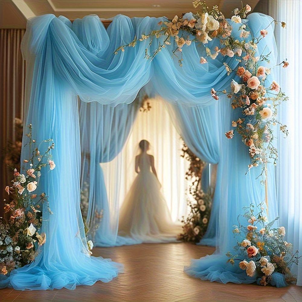 One piece of romantic wedding tulle fabric, specially designed for large wedding scenes, with a soft and dreamy texture. Suitable for wedding arch decorations, ceremony backdrops, banquet decorations, tent decorations, etc.