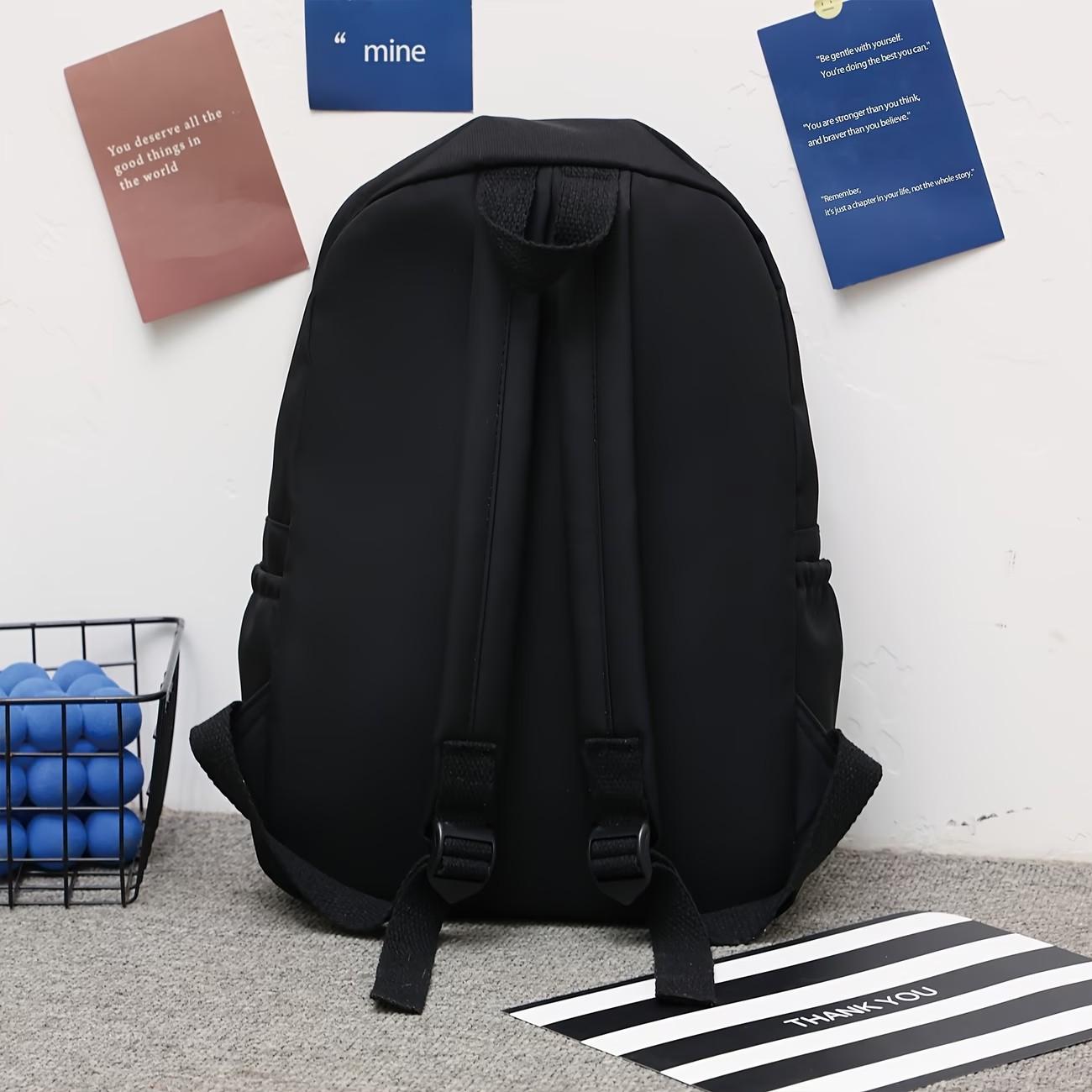 Large Capacity Panda Print Backpack, Adjustable Shoulder Straps, Nylon and Polyester, Perfect for Kids, Friends, Travel