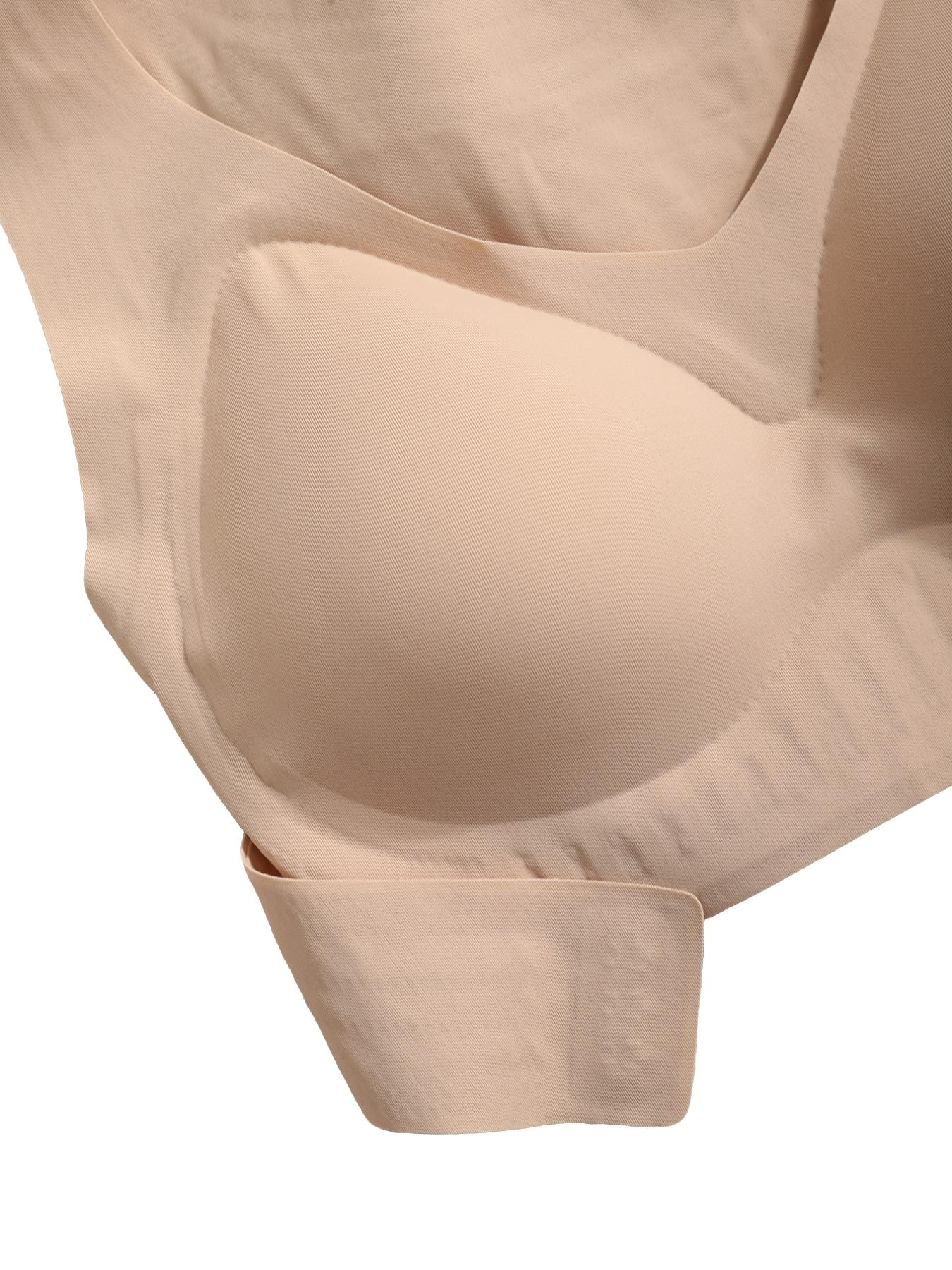 Women's Wireless Posture-Correcting Bra, Adjustable Waist Support, Medium Support, Full Coverage, Casual Plain Design, All Seasons Wear