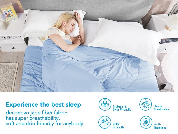 Deconovo Cooling Comforter – Double-Sided Cool Touch Blanket for Hot Sleepers, Soft & Fluffy, Summer Cool Sleeping Blanket, FathersDayGift