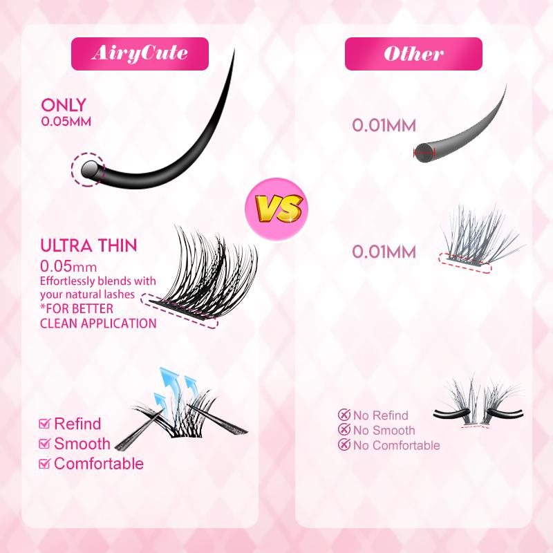 UiiUKK Fairy Beginner Friendly Pre-matched Eyelash False Lashes Waterproof Lashes for Home Makeup Gift Cosmetic