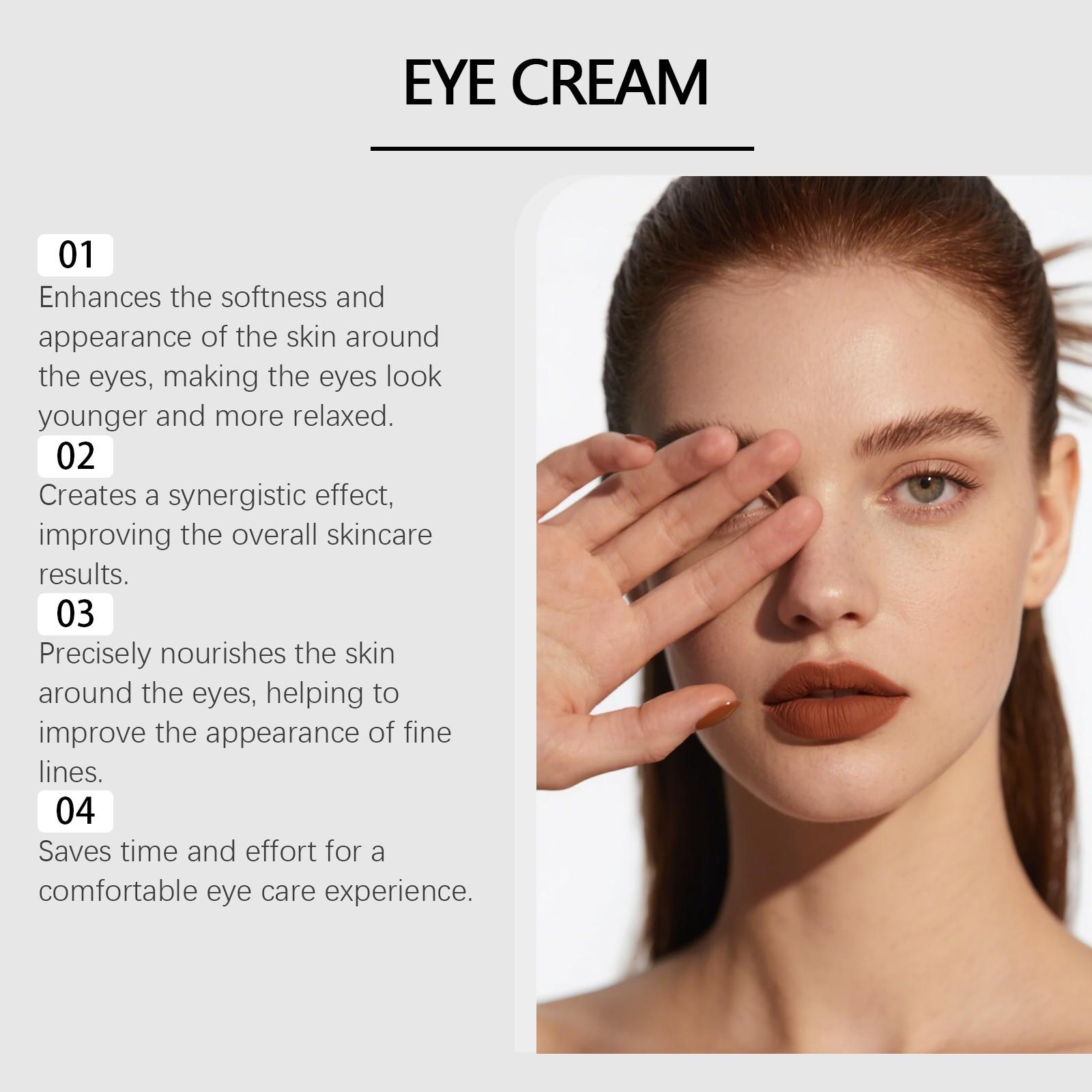 Niacinamide Hydrating Eye Cream, Gentle Care Locks Moisture, Improves Sagging Eyes, Non-Greasy, Portable Packaging