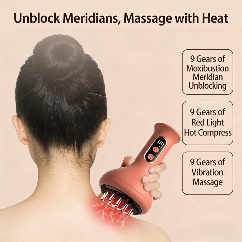 Electric massager, 9 suction modes, wireless charging, intelligent cupping massager, Smart Cupping Machine, suitable for arms, legs, and back, Chargeable