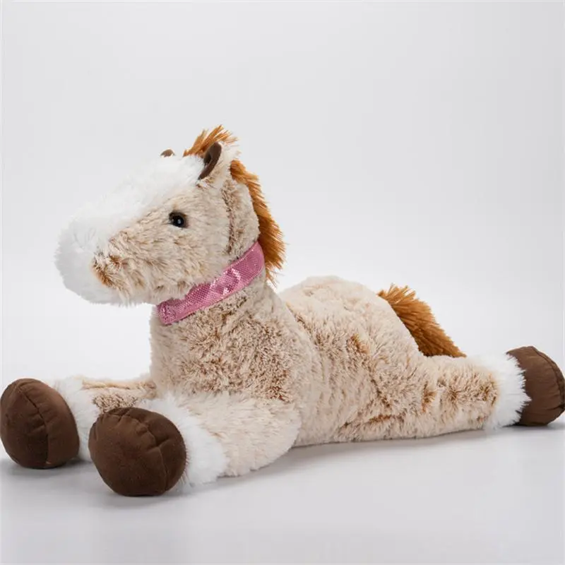 Unisex Soft Plush Lifelike Fluffy Texture Horse Stuffed Toy - 56cm/90cm/120cm High-Quality Comfy Lie Prone Doll, Cute Birthday Gift Appease Toy
