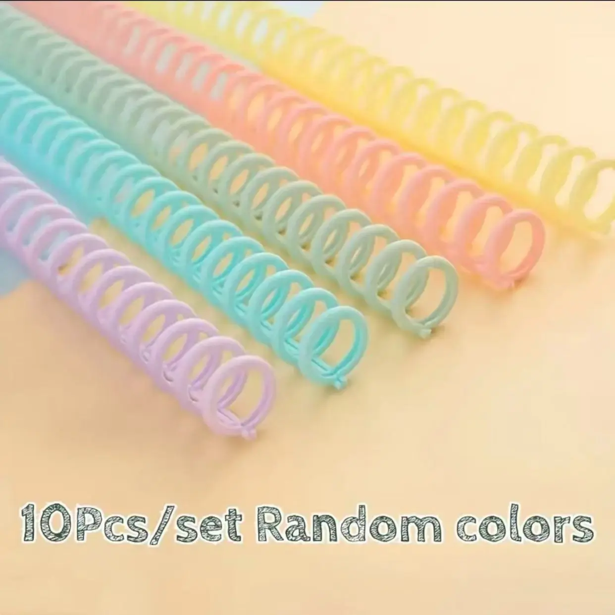 10pcs Adjustable PVC Material Spiral Binding Combs, 30-Hole Punch Binder Rings for A4 Paper, 11.02 inch Length Ideal for Notebooks, Calendars, and Documents, Document Organization/Vibrant Colors/Flexible Rings