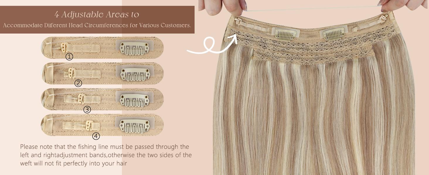 Sunny Fish Line Hair Extensions Remy  Invisible Human hair for Natural Look  Easy To Style Soft  #TikTokShopBlackFriday