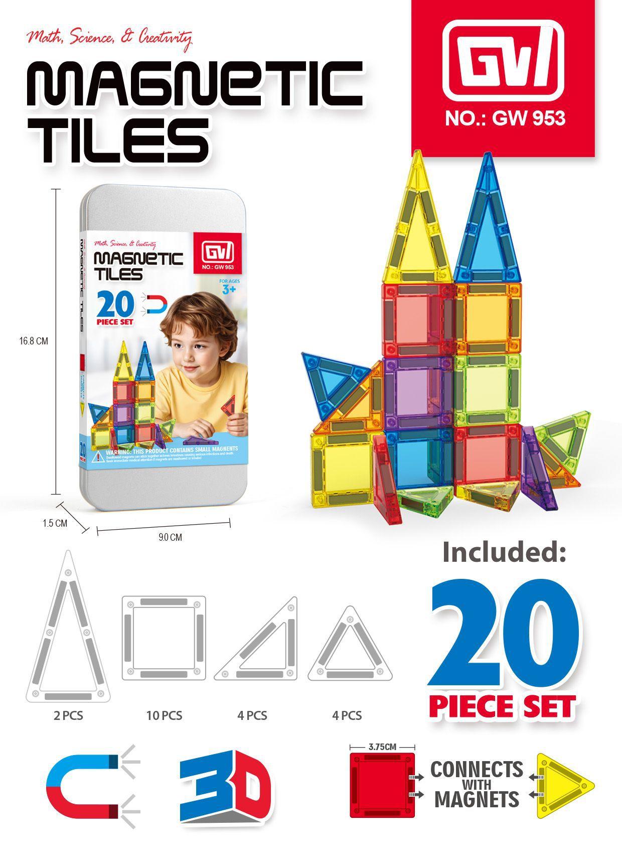 3.75cm Magnetic Color Window Tiles, Pocket Mini Portable Travel Iron Box Set, Educational Toy, Holiday Gift, Easter, Kids' Day, Christmas