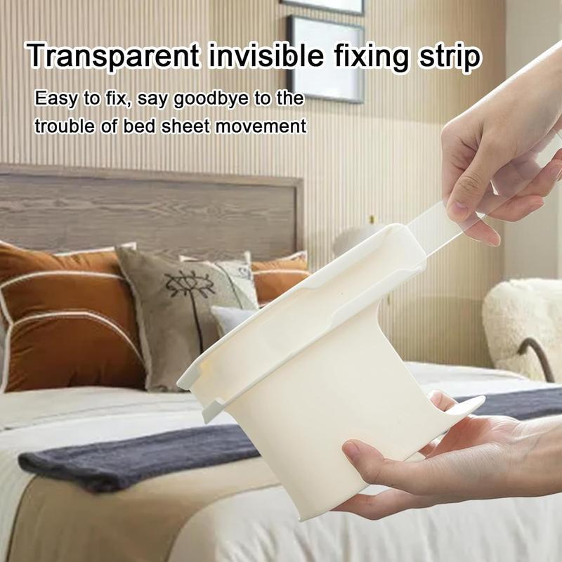 Bed Sheet Holder with Locking Clips, Corner Fitted for Standard Mattress Sizes | Durable Bedding Accessories | Lock Sheet Holders Keep Sheets Tight | Heavy Duty Bed Sheet Corner Fixing Device | New Year's gift, Valentine's Day gift