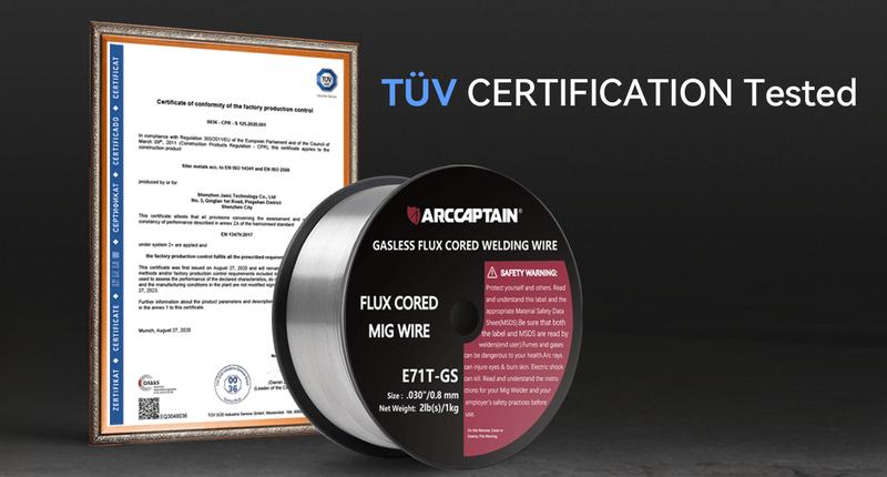 ARCCAPTAIN Flux Core Welding Wire .030'' .035'' E71T-GS Mig Welding Wire 2-Pound Spool Gasless Mild Carbon Steel Compatible With Lincoln Miller Forney Harbor Welder Mild Steel Gasless Mig Wire