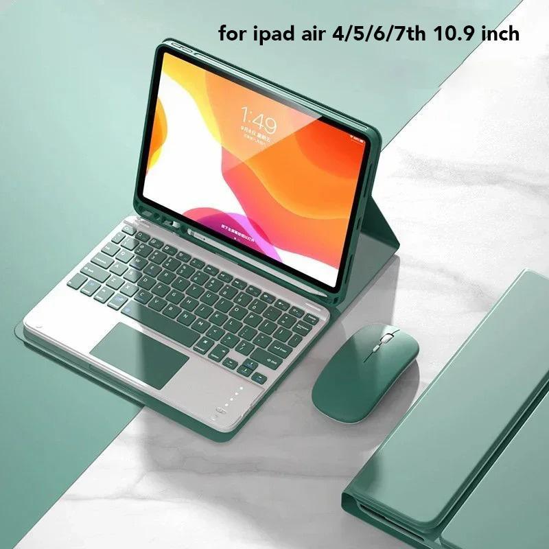 Free Mouse Touchpad Folding Wireless Keyboard for iPad 10 2022 Pro 11 Air 6 Air 5 4 Case Air 3 Pro 10.5 10.2 8th 9 Gen Magnetic Keyboard Case