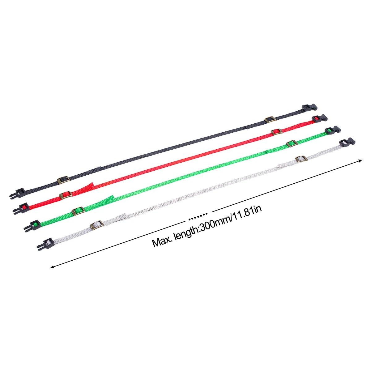 1/10 1/18 1/24 Scale RC Crawler Accessories, 5PCS 30CM Nylon Tie Down Ropes with Buckles for TRX4M SCX24 Roof Rack