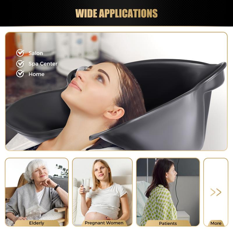 Portable Shampoo Bowl with Electric Pump, Hair Washing Station for Home & Barber Use, Portable Sink for Washing Hair with Dual-Bucket Design, Height Adjustable Stand Portable Shampoo Bowl with Electric Pump, Hair Washing Station for Home & Barber Use, Portable Sink for Washing Hair with Dual-Bucket Design, Height Adjustable Stand