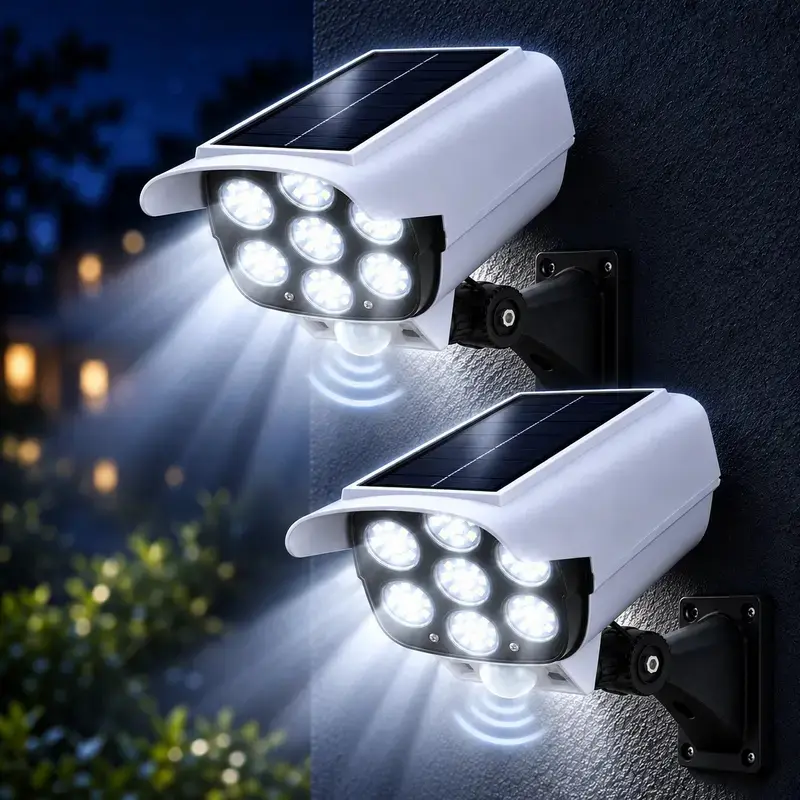 GMOX Solar Motion Detector Lights Outdoor, LED Security Wall Lights with 3 Modes, 120 °   Wide-Angle Sensing and 360 °   Adjustable Bracket, Waterproof Solar Lighting for Home Entrance, Garage, Porch, Yard, Fence, Patio & Driveway