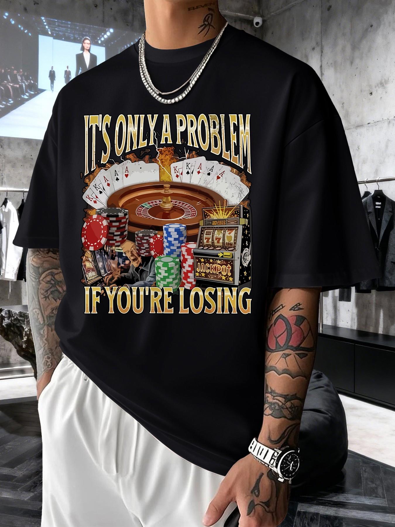 Men's Casual Graphic Print Short Sleeve T-Shirt, Slim-Fitting Long Top, Comfortable Round Neck, Spring Summer Fashion