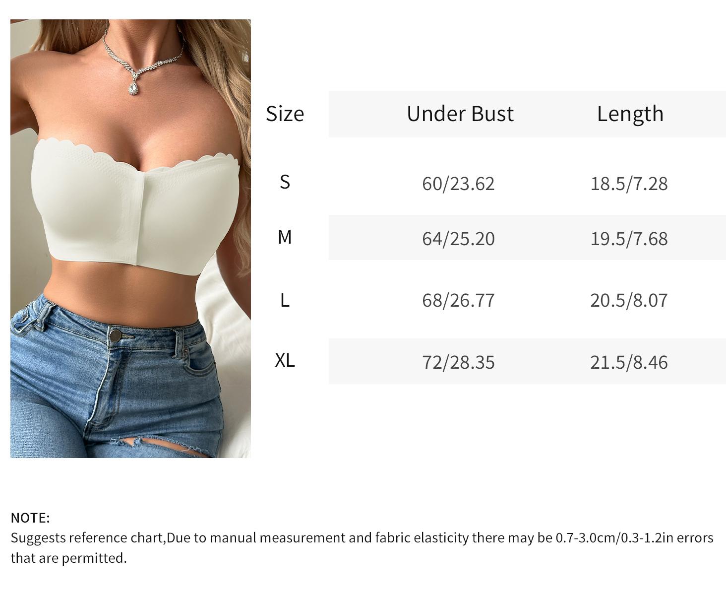 5 Pack Strapless Bras for Women Non-Slip Silicone Removable Padded Bandeau Bra Wireless Tube Top Front Closure Bra Womenswear