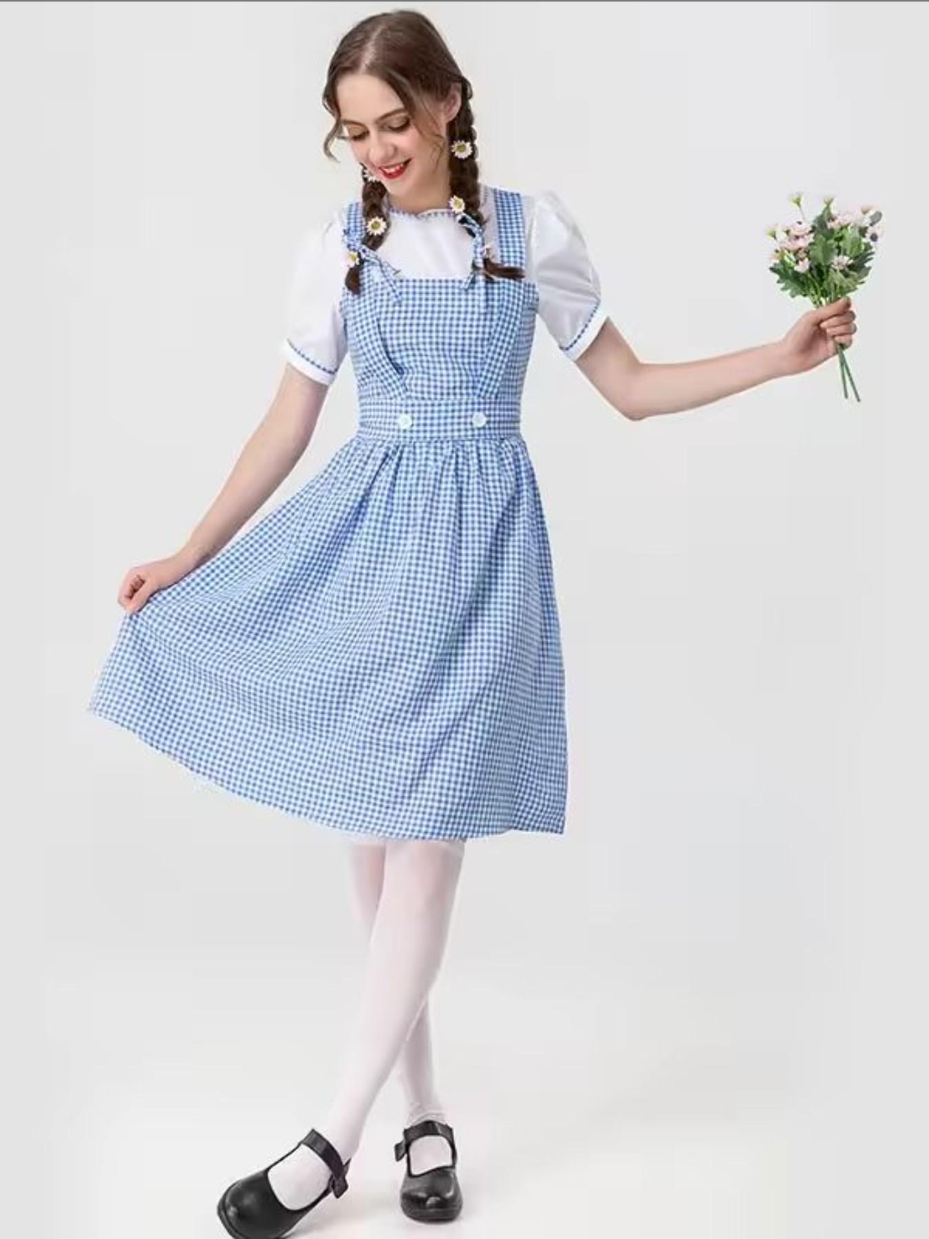 The Medieval Dorothy From The Wizard of Oz Costume Maid Girls Day Pastoral Character Shooting Costume