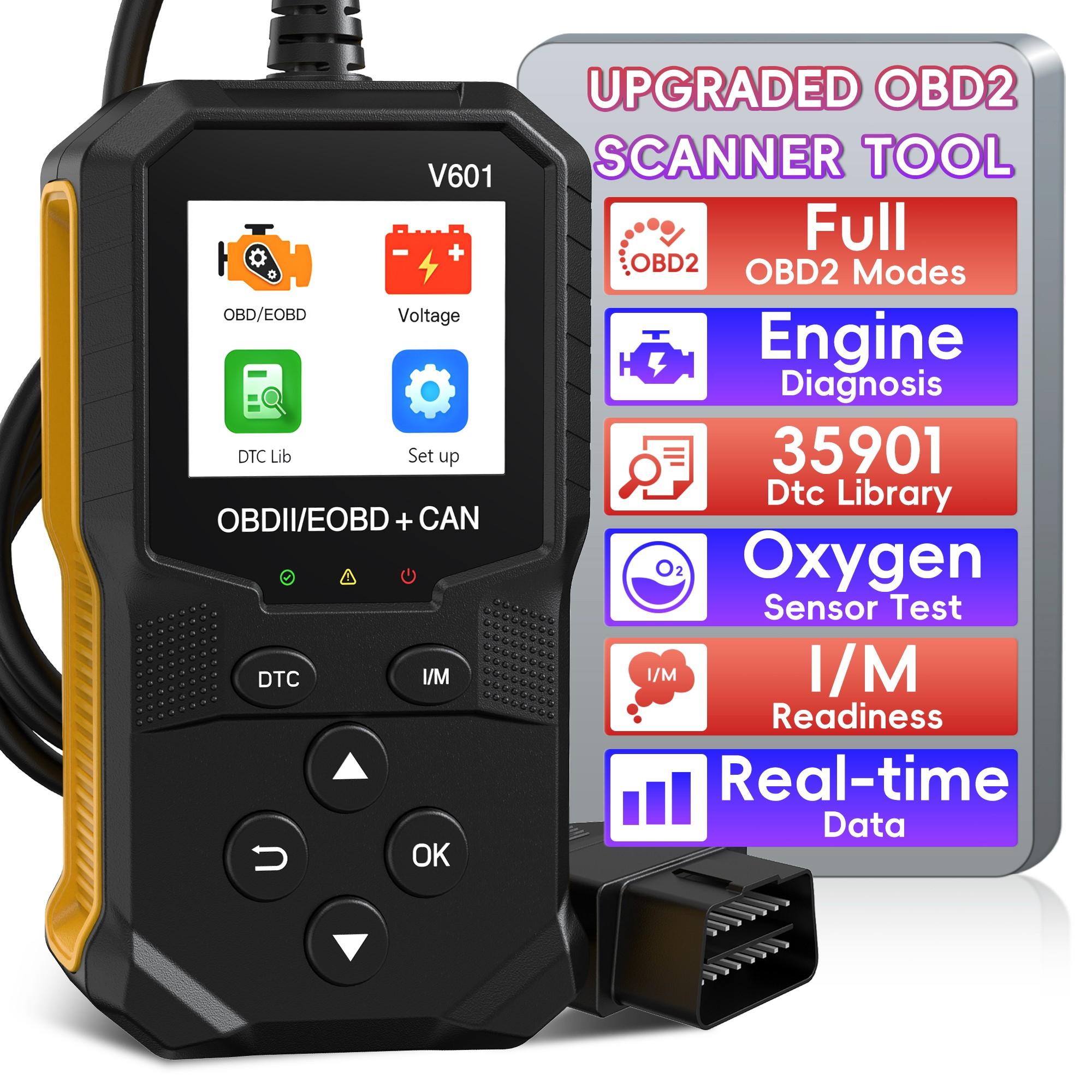 Professional Obd2 Scanner Diagnostic Tool, Engine Code Reader, Eobd/obdii Scan Tool, Real-Time Data Monitoring, Cloud Print, for Vehicles 1996+