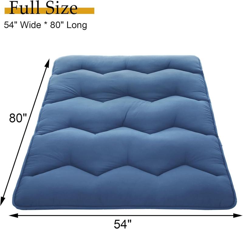 Japanese Futon Mattress, Twin/Full/Queen Size Foldable Japanese Style Floor Mattress Roll Up, Tatami Mat, Camping Mattress Pad