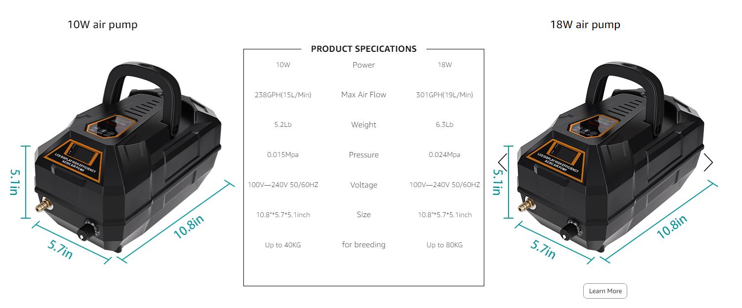 hygger Rechargeable Aquarium Pond Air Pump, Powerful Quiet Commercial Tank Air Pump with Hose Air Stone Check Valve Adjustable Flow Diverter Valve for Fishing Yacht/Power Outages/Hydroponic hygger Rechargeable Aquarium Pond Air Pump, Powerful Quiet Commercial Tank Air Pump with Hose Air Stone Check Valve Adjustable Flow Diverter Valve for Fishing Yacht/Power Outages/Hydroponic