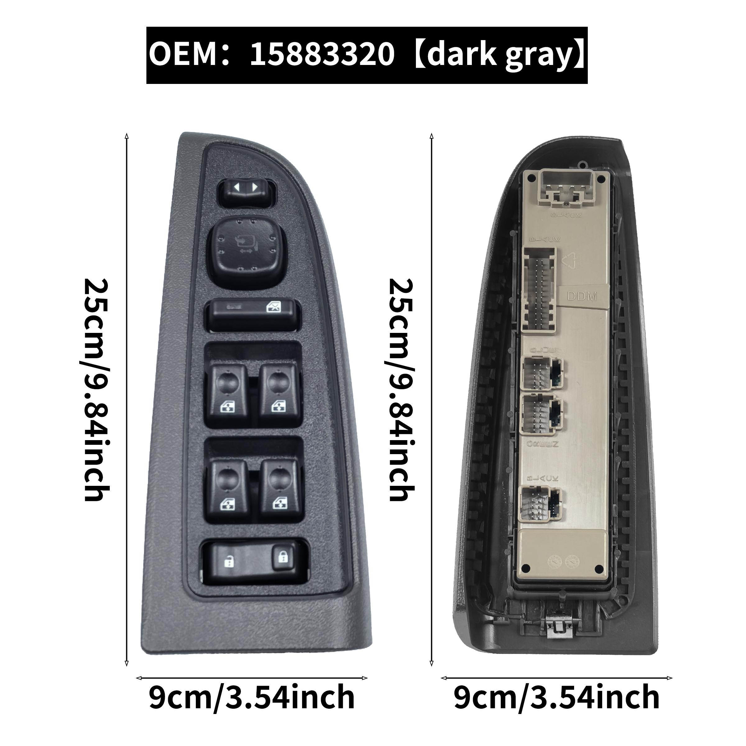 Driver Side Door Lock and Power Window Switch Replacement Component, Compatible with Chevrolet Avalanche Silverado Suburban Tahoe Gmc Yukon Sierra Cadillac Escalade