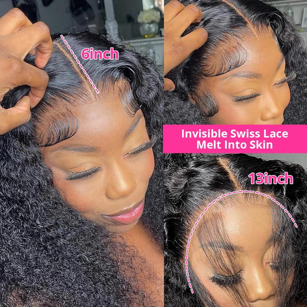 Bling Hair Water Wave Glueless Wig Human Hair Curly 13x6 HD Frontal Wig 250% Deep Wave Lace Front Wigs Wear Go 7x5 HD Lace Closure Wig Sale