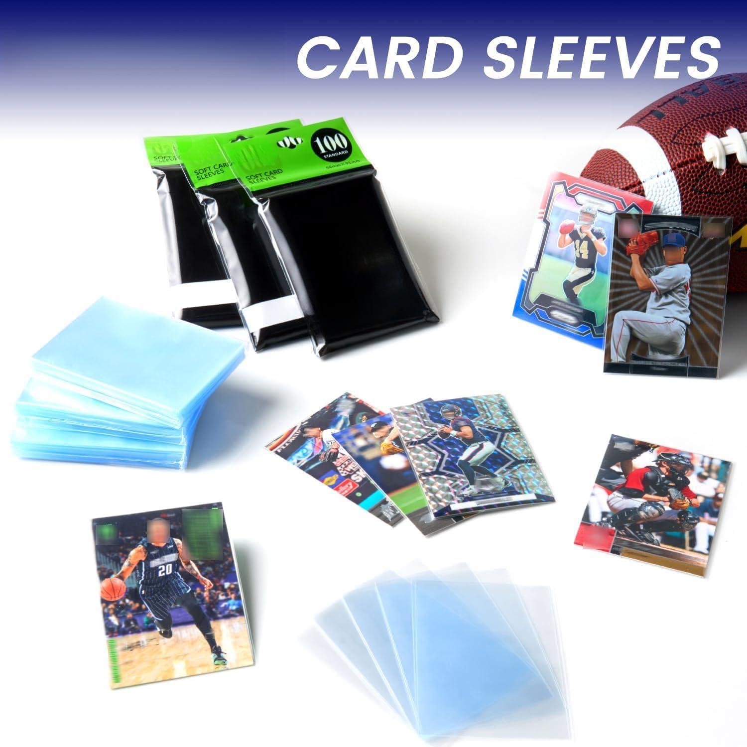 2400ct Clear Card Sleeves for Trading Cards, Baseball Sports Soft Sleeves, Ultra Soft Plastic Card Protector Sleeve for Football, MTG, PKM, Game, Standard Cards
