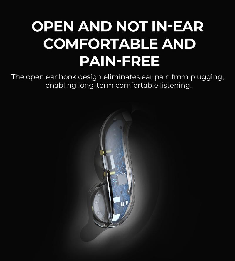 HTC NE23 Translation Earbuds, OWS Open Ear Headphone,Supports Translation in 134 Languages With APP, Bluetooth 6.0 Earphones, Wireless Earbuds for Music & Phone Calls, IPX5 Waterproof Sports Headphones with Long Endurance