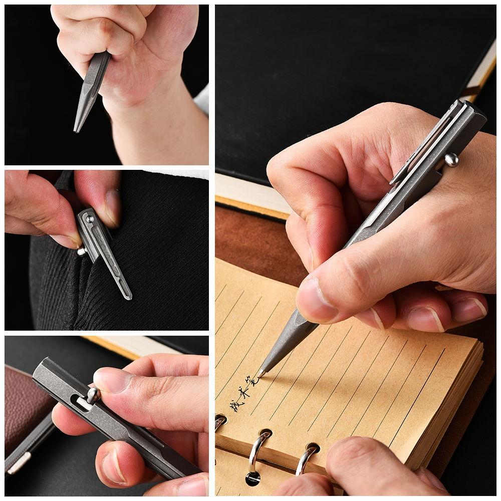 Titanium Alloy Tactical Pen, Camping Multi-Function Self-Protection Pen, Outdoor Essential Portable Signing Pen