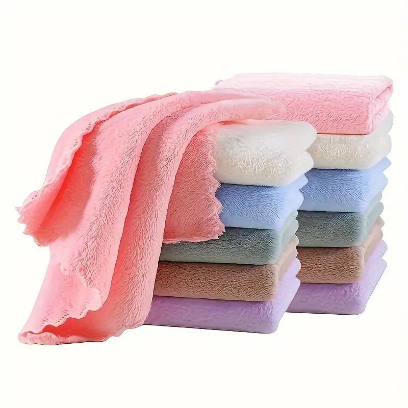 FAXHION 20 Pieces, Luxury Towel Set, Random Color, Ordinary Household Towel, Small Square Towel, Soft Absorbent Towel, Suitable for Family Bathroom, Bathroom Supplies, 9 X 9 Inches, Universal in All Seasons, Christmas Gift, Ideal Gift for Mom