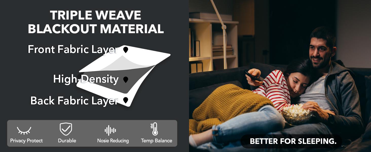 Deconovo Blackout Curtains (2 Panels, Silver|Gold Wave Print) - Thermal Insulated, Soundproof Room Home Decor Drapes for Living Room, Bedroom & Office