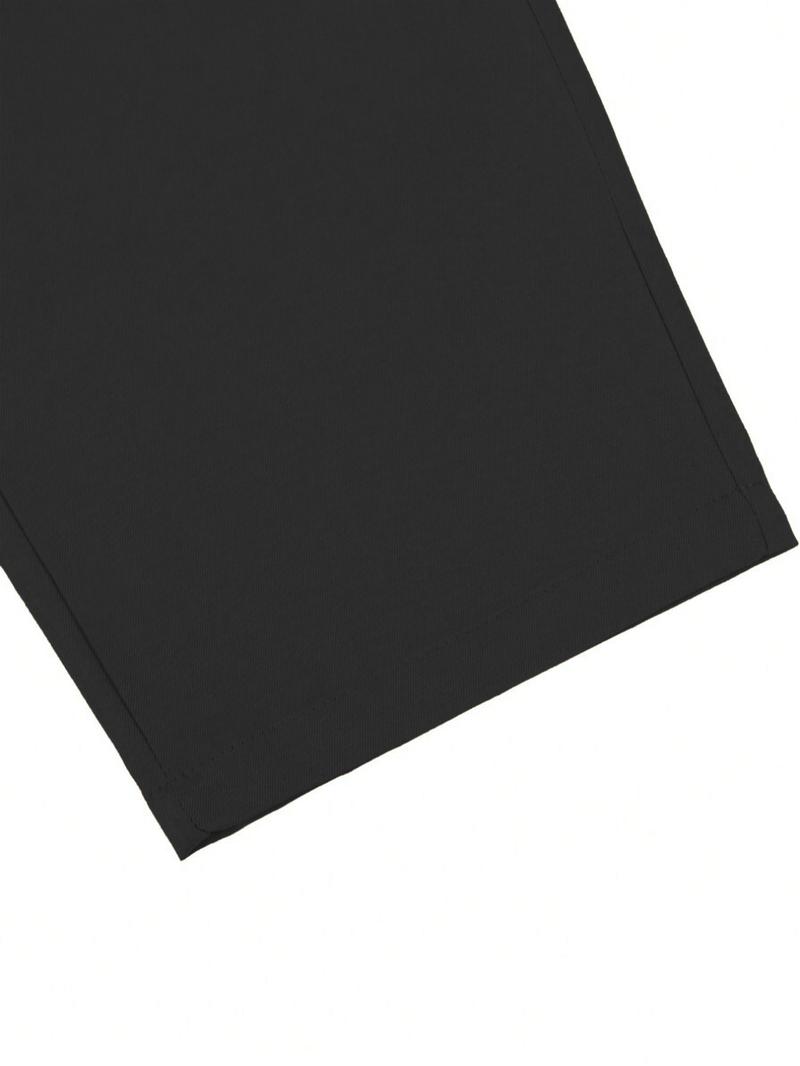 Men's Casual Cargo Pants, Wrinkled Design, Loose Fit Lightweight Sporty Style, Straight Leg Comfortable Daily Wear