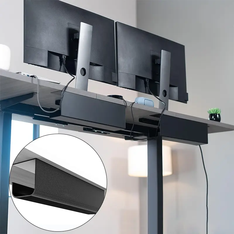 No-Screw Under Desk Cable Management Tray - Self-Adhesive Installation, Cord Management, Cable Tray, Under Desk Wire Organizer