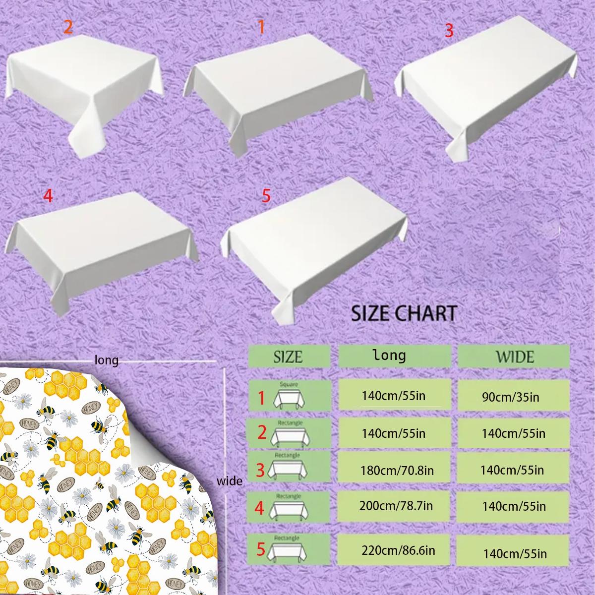 Honeycomb bee Pattern Printed Tablecloth, versatile throughout the four seasons, suitable for kitchen, hotel, and restaurant table decoration, enhancing dining atmosphere, and a must-have for versatile home decor.