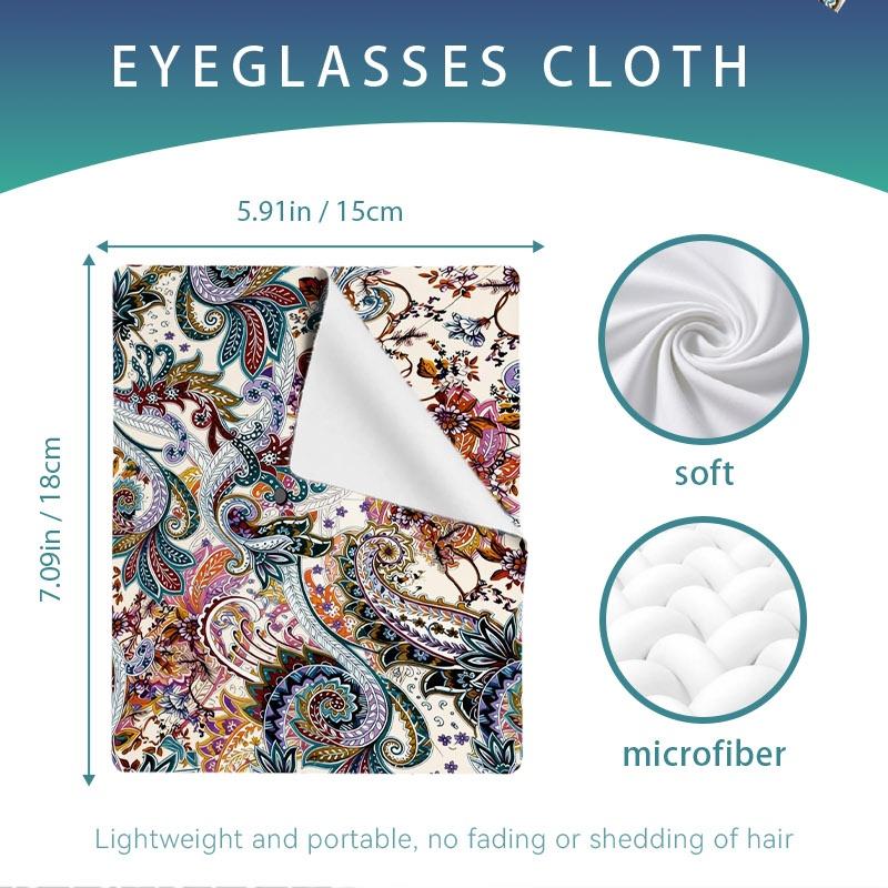 1/3/6/14pcs Paisley-patterned Cleaning Cloth, Multiple Specifications Available (Single - sided), Ideal for Lens & Glasses Cleaning, Rich Ornate Design, Suitable for Home Use, High - Quality Fabric