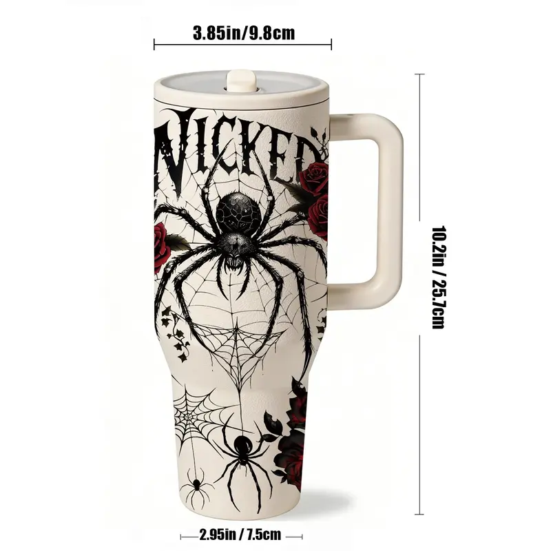 1‑Piece 40oz Insulated Mug, Double Wall Leak‑Proof Large Handle Thermal Cup, Keeps Hot 12 Hours and Cold 24 Hours, Dark Gothic Print Gift for Women and Men, Halloween Holiday, Office Travel Daily Use, Drinkware 1‑Piece 40oz Insulated Mug, Double Wall Leak‑Proof Large Handle Thermal Cup, Keeps Hot 12 Hours and Cold 24 Hours, Dark Gothic Print Gift for Women and Men, Halloween Holiday, Office Travel Daily Use, Drinkware