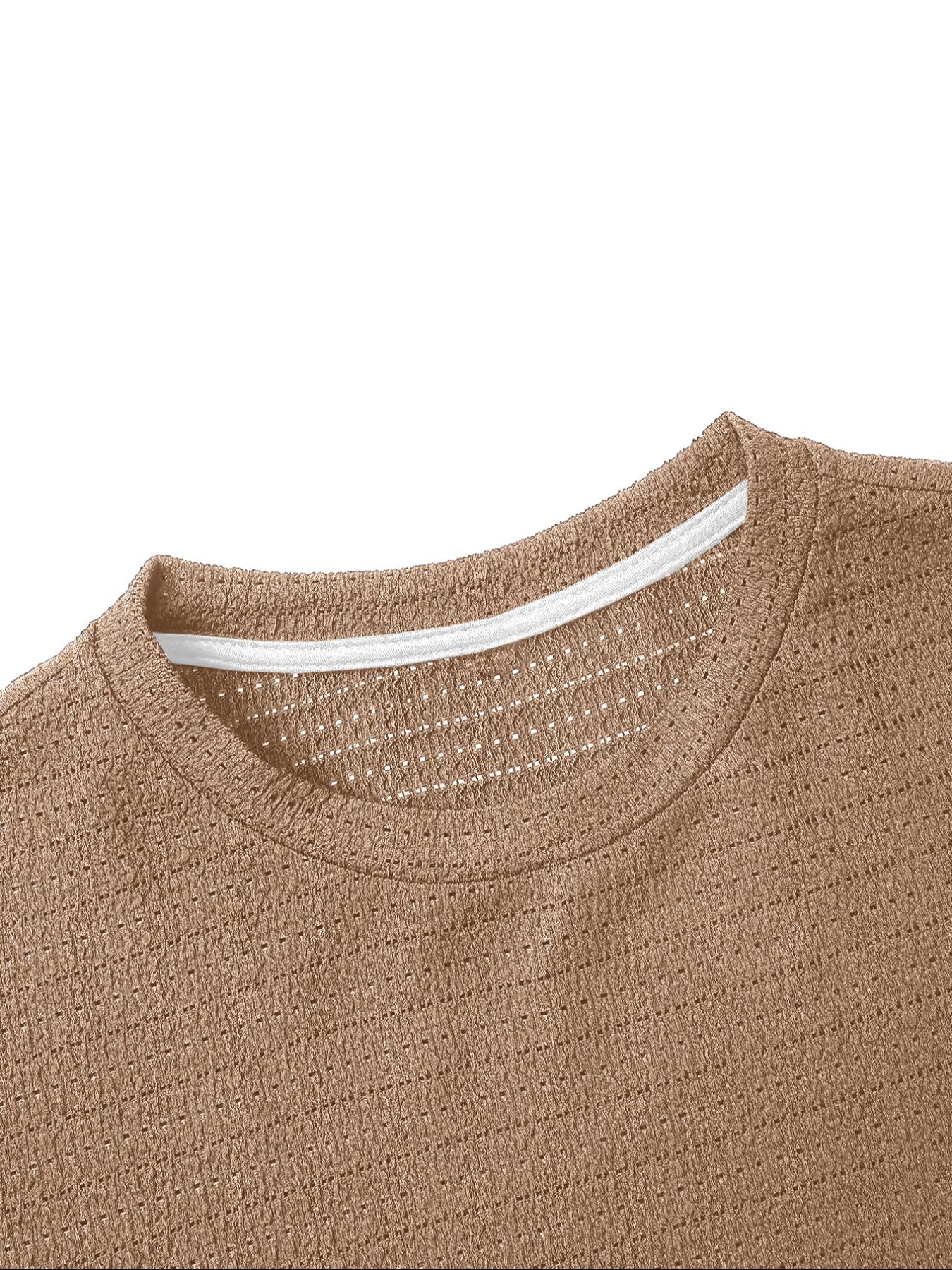 Men's Solid Color Short Sleeve T-Shirt, Casual Comfortable Round Neck Summer Top, Fashion Daily Wear Men's Clothing